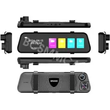 150° 3Channel Dash Cam 9.66" IPS Rearview Mirror DVR Parking Monitor APP Control