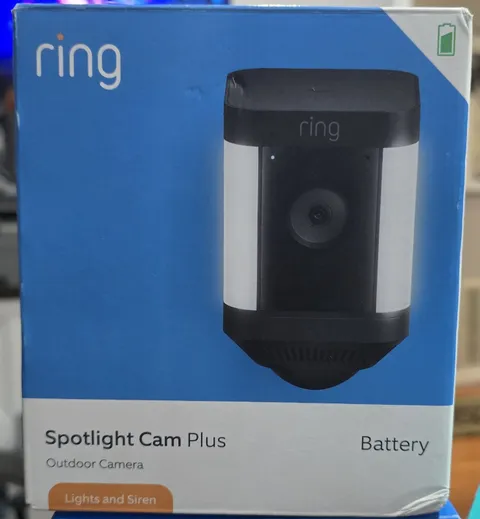 Ring Spotlight Cam Plus Battery Wireless Surveillance Outdoor Camera - Black