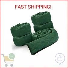 5 Pcs Water Barrier 5 ft x 6.5 Inch Flood Barriers for Home Reusable Absorbent F