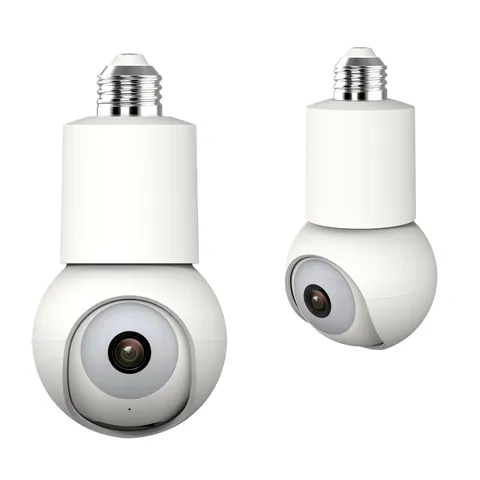 eco4life SC-RIPC-2006 Wi-Fi 2K 1440p Smart PTZ Light Bulb Security Camera,