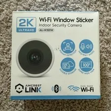 Amcrest AL-W301W 2K Wi-Fi Window Sticker Indoor Camera Human Detect White