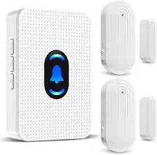 Wireless Door Chime Alarm System - 800Ft Range, 20 Melodies, 5 Volume Levels, LE