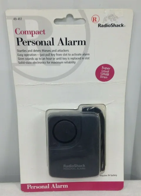NOS Sealed Compact PERSONAL ALARM 49-417  Radio Shack Super Loud 120dB Siren 