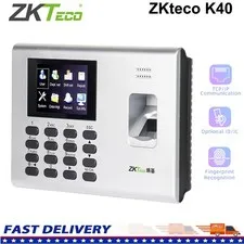 ZKteco K40 Biometric Fingerprint Attendance Machine System Time Clock TCP IP