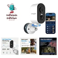 Portable Outdoor Security Camera with 300° Pan, Solar-Ready Features