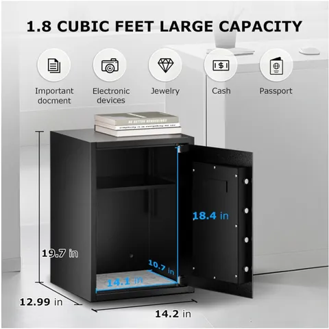 Heavy-Duty Digital Security Safe, 14.2" x 12.99" x 19.7"