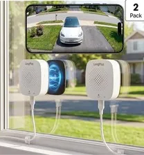 LongPlus 8MP 4K WiFi Window Security Camera 2-Pack Color Night Vision (MS801)