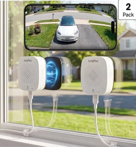 LongPlus 8MP 4K WiFi Window Security Camera 2-Pack Color Night Vision (MS801)