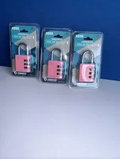 Set Of 4 ZARKER XD35 - 3 Digit Combination Lock for Gym/School Locker,Travel Bag