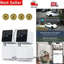 Wyze Cam Pan V3: 2-Pack 1080p Smart Home Cameras with Color Night Vision & Audio