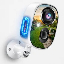 Security Camera Wireless Outdoor 2K Battery Powered Color Night Vision Wifi Wate