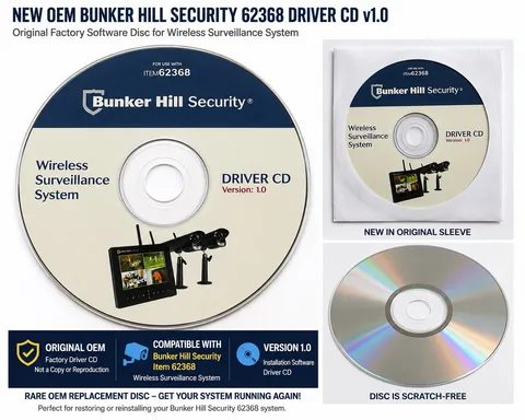 OEM Bunker Hill Security 62368 Driver CD v1.0 Original Wireless Surveillance
