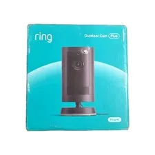 Ring Outdoor Cam Plus Plug-In Security Camera Black NEW SEALED