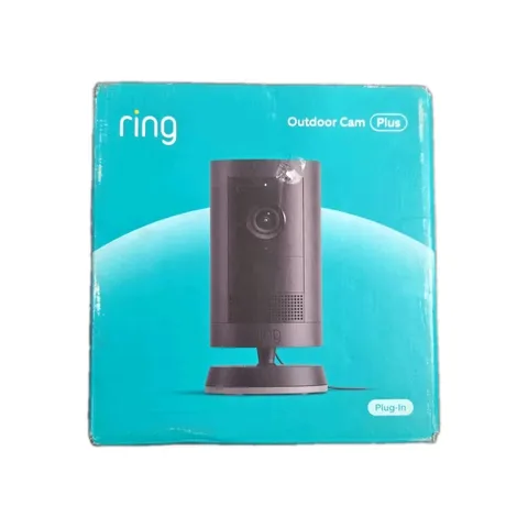 Ring Outdoor Cam Plus Plug-In Security Camera Black NEW SEALED