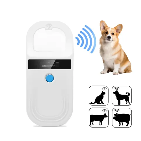 Pet Microchip Scanner ISO11784/85 FDXB EMID Handheld Reader White