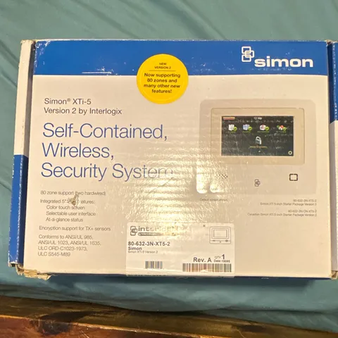 Interlogix Simon XTi-5 V2 5" Wireless Touch Screen White 80-632-3N-XT5-2