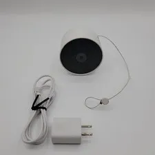 Google Nest Cam Indoor/Outdoor Surveillance Camera, Snow, Pack of 1