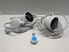 Lot of 2 Google Nest Cam Outdoor Security Cameras (1st Gen) – Power On, Untested