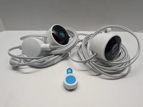 Lot of 2 Google Nest Cam Outdoor Security Cameras (1st Gen) – Power On, Untested