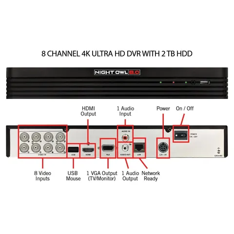 Night Owl DVR -THD80B-82, Please confirm the model of your DVR or cam