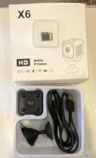 X6 1080p Wi-Fi IP Mini Cube Indoor Camera Battery Motion Mic/Speaker, Mount