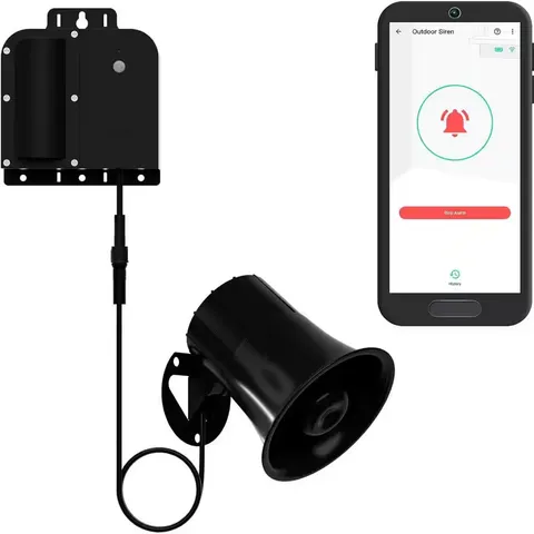 X3 Version Lora Outdoor Alarm Controller, up to 1/4 Mile Range, 110Db Siren, Bat