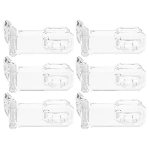  6 Pcs Acrylic Lock Hasp Clear Cabinet Drawer Accessories Door Latch