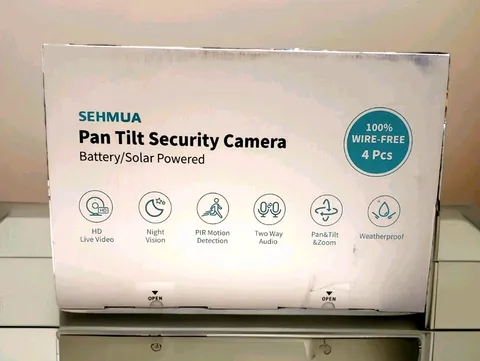 SEHMUA Solar Powered Wireless Pan/Tilt Security Cameras- (4Pcs) - NEW FREE SHIP!