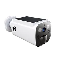 Solar Powered Wire Free 2K Camera with Spotlight and 2-Way Audio -White