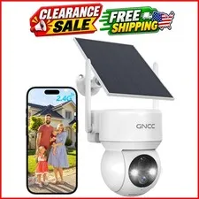 Solar Security Cameras Wireless Outdoor 2.4G WiFi, SD/Cloud Storage