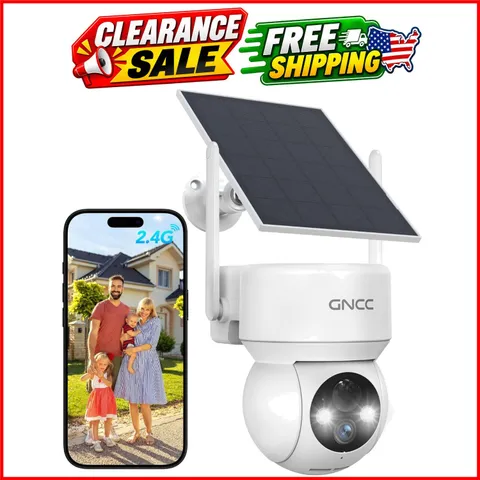 Solar Security Cameras Wireless Outdoor 2.4G WiFi, SD/Cloud Storage