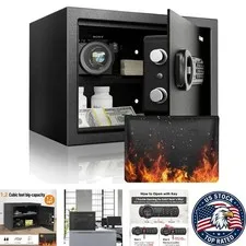 Spacious Modern Fireproof Safe with Removable Shelf & Backlit Keypad - 1.2 Cu.Ft