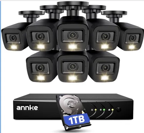 ANNKE 3K Lite Wired Security Camera System 8 x HD Outdoor CCTV Cameras 1TB!