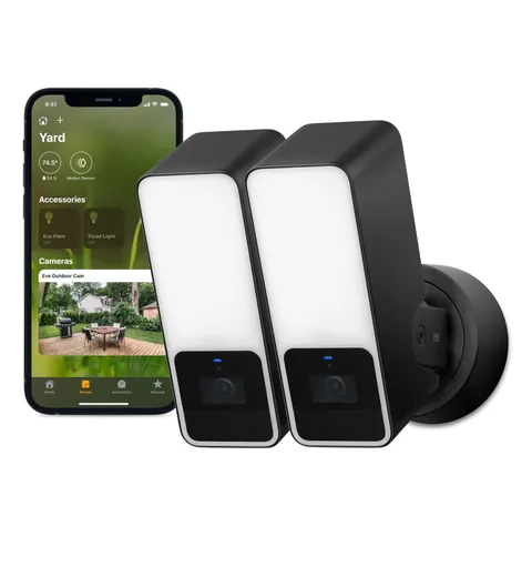 Eve Outdoor Cam 2-Pack Secure 1 Count (Pack of 2), (Black)
