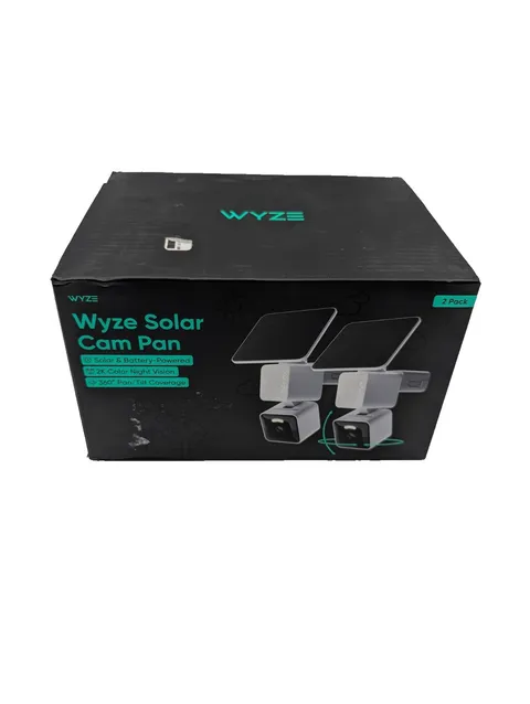 Solar Pan Cam 2-Pack, Solar Outdoor Home Security Camera, with 2K HD Color Night