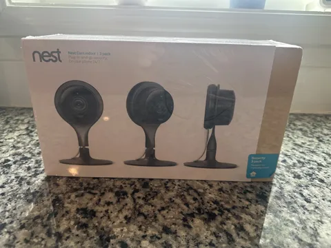 Google Nest Cam Indoor Smart Security Camera 3 Pack NC1104US NEW & Sealed
