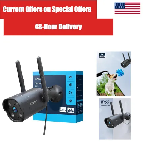 GNCC 2K Outdoor Security Camera WiFi AI Night Vision Bullet
