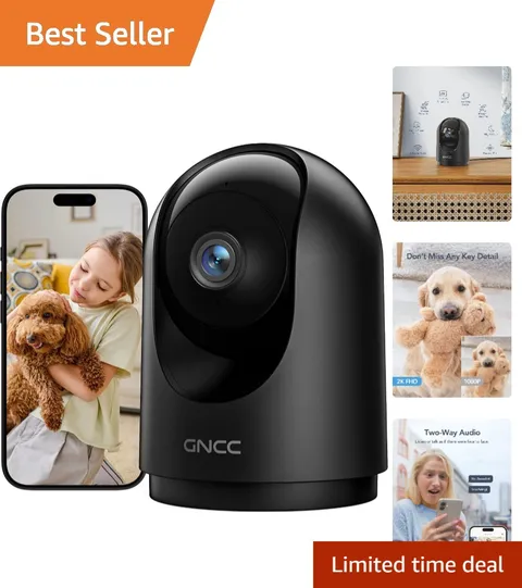 Complete Indoor Security Solution: 2K Camera with App Control & Cloud Storage