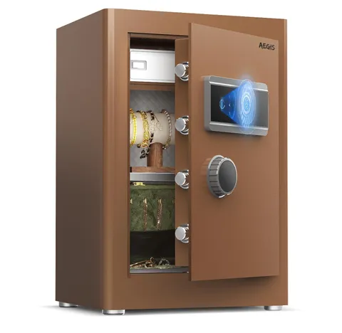 Biometric Heavy Duty Large Safe Box, 2.7 Cubic Feet Home Safe with Touch Scre...