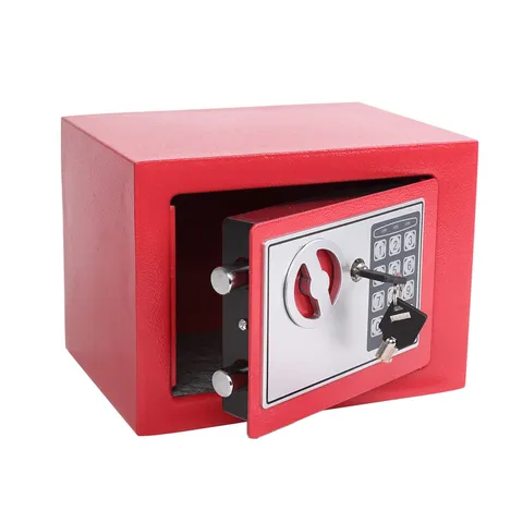 Safe Box with Electronic Keypad, Small Hidden Steel Security Lock Box with Ke...