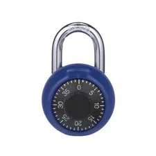 Brinks Steel 48mm Blue Combination Dial Padlock with 1-11/25 Shackle