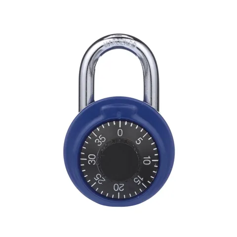 Brinks Steel 48mm Blue Combination Dial Padlock with 1-11/25 Shackle