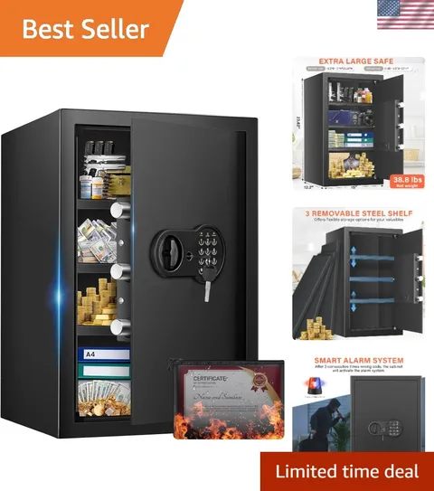 23.62'' Tall Extra Large Home Safe Box, Safe with Fireproof Waterproof Docume...