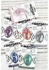 Mayday Mini TEAL Loud Alarm Self Defense Personal Emergency LED Keyring New