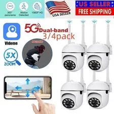 3-4Pack Wireless 5G WiFi Security Camera System Smart Outdoor Night Vision 1080P