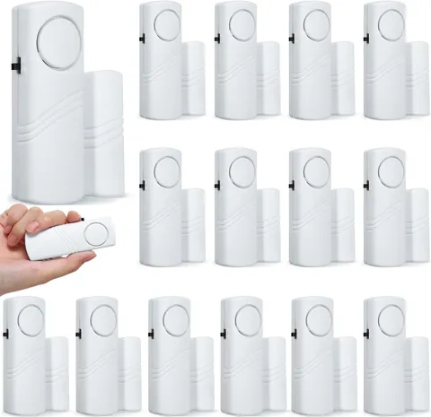 16 Pieces Door Window Alarm for Home Security Bulk Wireless Door Window Alarm Se