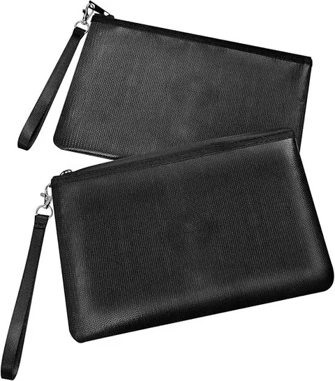 6400°F Fireproof Money Bag 2pcs, Document Bags, Bank Cash with... 