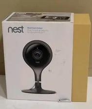 Google Nest Cam Indoor 1st Genaration Wired Security Cam  Black NC1102ES