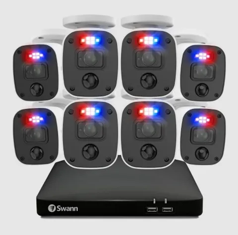Swann 8-4680 8 Channel DVR 1TB 8 x 1080MQB Audio Cam CCTV Enforcer Kit 846808MQB