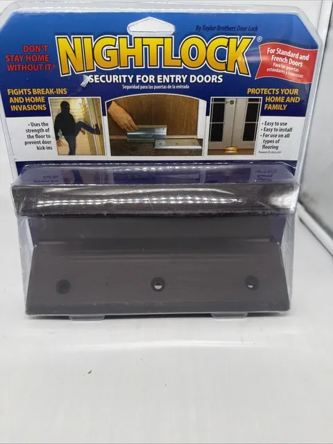 Door Barricade Brace The NIGHTLOCK Security Lock DARK BRONZE FINISH Free Ship US